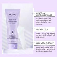 100g&Scraper,Body Hair Removal Cream, Quickly And Gently Removes Hand Hair, Armpit Hair And Leg Hair, Making The Skin Smooth, Tender And Brightening, And Removing Delicate Hair From The Body Skin - Purple - View 4