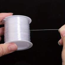 1pc Transparent Elastic Thread Beading Cord 0.4-1.0mm, 100m Long, For Diy Bracelet, Necklace And Jewelry Making