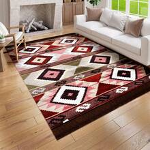 Alfombra grande para sala de estar con patrones tradicionales, lavable, alfombras de área modernas para dormitorio y sala de estar - Marrón - Ver 2