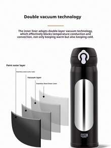 Disney Insulated Tumbler, Minimalist Large Capacity Water Cup, Student Use, Tilt-Pour Design, Direct Drinking, 600ml - Multicolor - View 7