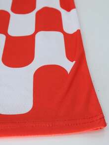 2025 Customized Sports Jersey, Summer Outdoor Sports Singlet Short Sleeve, Women's Sports Team Club Training Jersey Top With Front & Back Printed Name & Number, Breathable Quick-Dry Casual Everyday Wear, Party Outfit, Comfortable Fit, Red & White Contrast Color