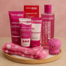 Rosa Mosqueta Skin Kit 7 Units - Soap / Exfoliant / Gel / Hyaluronic Serum / Micellar Water / Strip And Octopus Sponge / - 淺粉色 - 查看 2