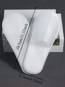 20 Paar Einweg-Hausschuhe, weiche & bequeme Gästehausschuhe mit rutschfesten Sohlen, geeignet für Hotels, Zuhause und Reisen - atmungsaktiv mit dicker Polsterung.