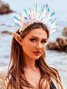 1pc LED Glowing Headband Decor Light - Luminous Holiday Headpiece, Halloween Gift, Birthday Decor, Wedding Decor, Halloween Party Flashing Crown Atmosphere Light, Suitable For Nightclub, Cosplay, Music Festival, Headband Light, New Year, Christmas, Party, Bar, Birthday And Wedding Neon Headband Atmosphere Light - Luminous Headband Light - View 4