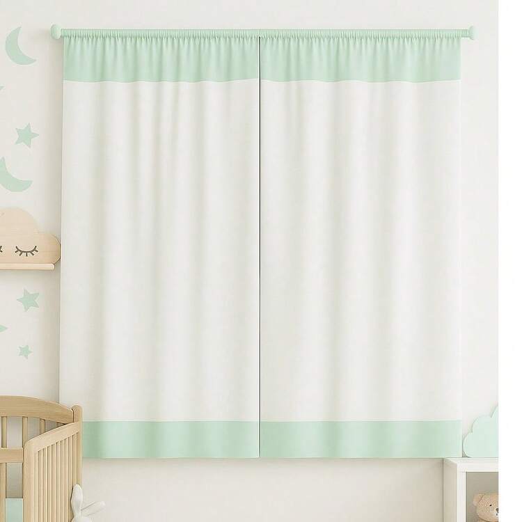 Curtain For Children's/Baby's Room. Various Colors. 100% Polyester. - 橄欖綠 - 查看 1