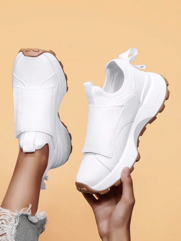 Couples Fashionable Casual Sneakers, Chunky Sneakers, Slip-On Sports Shoes, Suitable For All Seasons