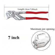 suli 1pc 7/10/12" Adjustable Eagle Beak Wrench - Water Pipe Pliers With 0-68mm Opening Multi-Purpose Press Clamp For Plumbing Household - Multicolor - View 8