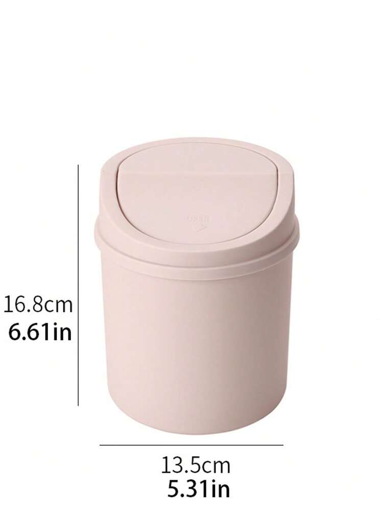 Cute Small Household Storage Bucket, Mini Trash Can, Desktop Organizer, Adorable Design, Suitable For Desk, Vanity, Nightstand, Portable And Easy To Clean, Back To School Essential Desk Trash Can - Multicolor - View 11