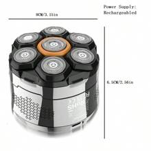 1 件 USB 可充电多功能电动光头剃须刀，男士便携式电动剃须刀 - 彩色 - 查看 2