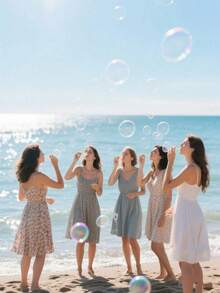 12/24/48支装迷你泡泡棒，手动泡泡机（不含泡泡液），小型派对礼品，营造节日气氛，生日、婚礼、派对泡泡玩具（不含泡泡液） - 彩色 - 查看 10