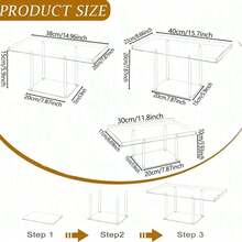 Juego de soporte de exhibición de postres de acrílico, soporte de acrílico transparente para cupcakes/postres, adecuado para cupcakes, pasteles, galletas, bandejas de postres en bodas, cumpleaños, fiestas - Multicolor - Ver 4