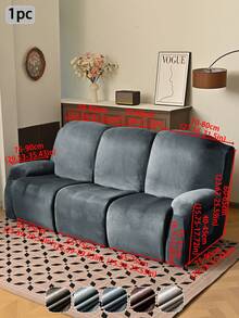 1件银狐绒沙发套，防尘沙发套，经典简约设计，可水洗，四季皆宜，适用于办公室、客厅、卧室装饰 - 彩色 - 查看 22