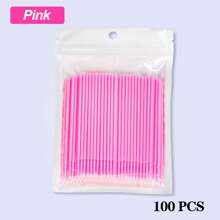 Waloshow 100 片/包一次性睫毛湿巾棒，睫毛延长清洁工具 - 彩色 - 查看 14
