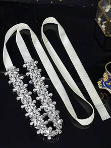1 chiếc thắt lưng cưới màu bạc đính đá lấp lánh, thắt lưng cô dâu thủ công đính đá cho dạ hội, váy phù dâu, phụ kiện ngày Valentine. - Nhiều màu - Xem 18