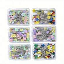 50/100/200 chiếc Ghim định vị, Ghim ngọc trai màu, Ghim trang trí, Ghim may quần áo, Nút, Nơ - Nhiều màu - Xem 6