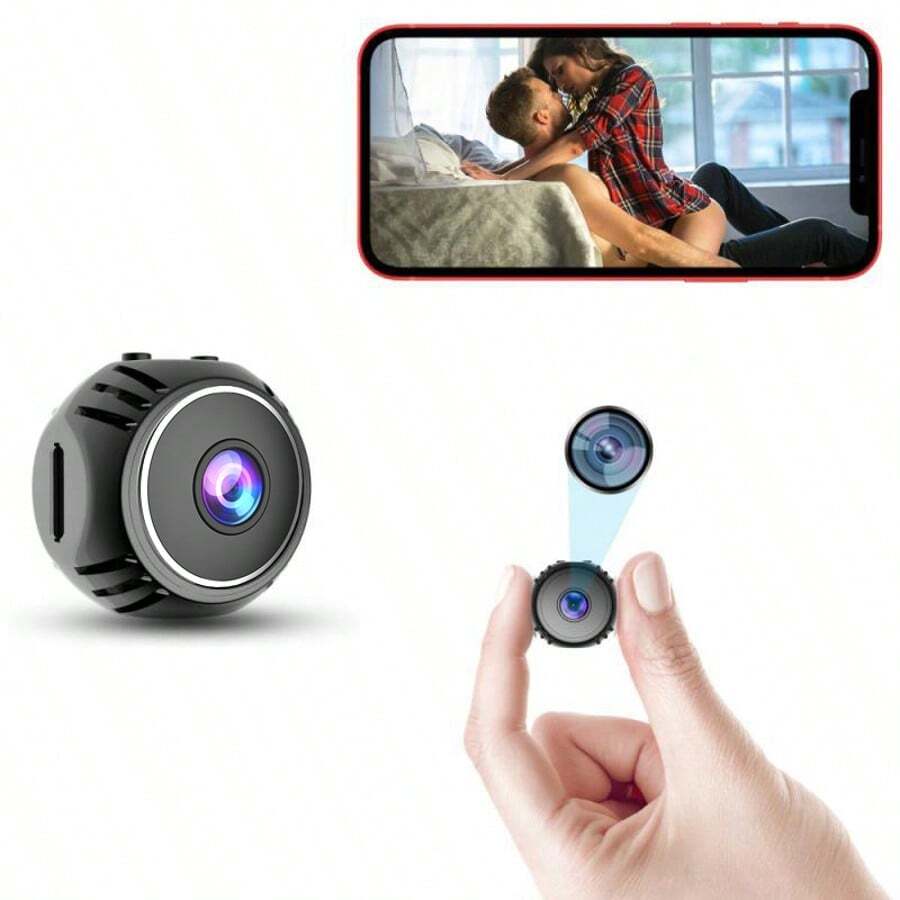 1pc 1080P HD Mini Wireless Smart Camera - Supports WiFi Connection, Mobile App Remote Viewing, Video Recording, Battery/USB Powered, Suitable For Home & Property Security, Smart Home Monitoring | Stylish Design, Flexible Usage.