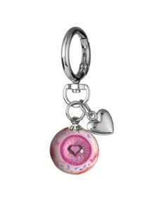 1pc Gothic Devil's Eye Resin Heart Halloween Eye Keychain - Multicolor - View 8