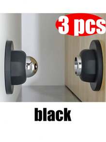 3 件装磁性门挡，适用于墙壁和地板安装的门挡，用于门底部的门挡，门挡保持门打开，无需钻孔门挡，带 3D 胶带 - 彩色 - 查看 16