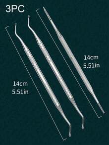 1/2/3pcs Stainless Steel Toenail Trimming Razor Foot Shaving Knife Foot Nail Care Double-Sided Pedicure Nail File Callus Remover For Cleaning And Removing Ingrown Nails - Silver - View 17