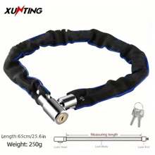 Xunting Bike Chain Lock With Lighter Weight And Stronger Security, Anti-Theft Bicycle Lock For Bikes, Motorcycles, Doors