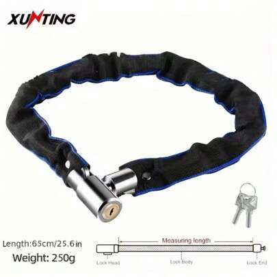 Xunting Bike Chain Lock With Lighter Weight And Stronger Security, Anti-Theft Bicycle Lock For Bikes, Motorcycles, Doors