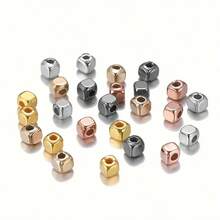 200 颗 CCB 方形珠混色 4 毫米方形圆珠、隔珠适用于手工 DIY 珠宝制作手链项链、工艺用品 - 多色-4mm - 查看 5