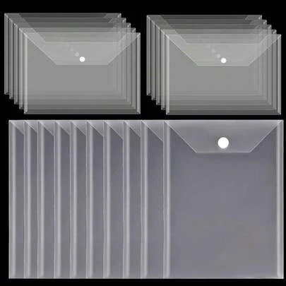 20 Pieces Dies&Stamp Storage Envelope Strong Stick-Up Magic Sticker Clear Package Useto Storage Cutting Dies Rubber Clear Stamp Template Embossing Stencild Card Making Storage Folders Holder Pockets