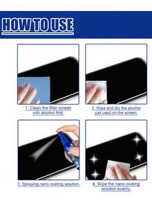 1套屏幕镀膜剂，手机屏幕清洁液，防刮擦，防指纹，疏水，疏油镀膜液，配清洁布 - 彩色 - 查看 3