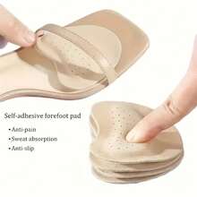 2/4/6pcs Anti-Slip Sandal Pads & Forefoot Cushions, Enhance Comfort For High Heels, Suitable For Various Types Of Shoes-Insole Sports,Insole Silicone,Arch Support Insole