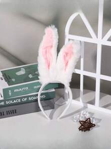 1个复活节兔子耳朵头箍，COSPLAY道具配饰，动物耳朵头箍，圣诞节，复活节，万圣节装饰礼物 - 彩色 - 查看 10