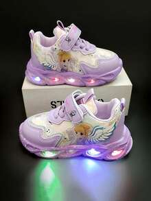 2025秋冬新款美式女童夜光运动鞋，休闲时尚儿童LED发光跑步鞋