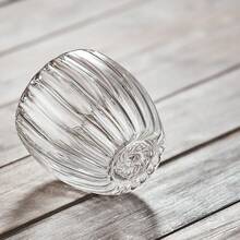 Set Of 6 Egg-Shaped Double-Layered Glass Cups, Vertical Stripe Design, Cold And Scald-Proof, Made Of Borosilicate Glass, Heat And Cold Resistant, Dishwasher Suitable, 250 Ml/8.5 Oz, Small Coffee Cups, Latte Cups, Also Suitable For Cappuccino, Tea, And Espresso - 無色 - 查看 10