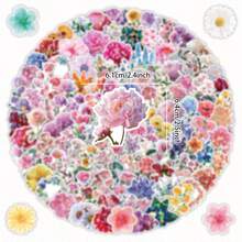 200pcs Flower Stickers For Water Bottle, Skateboard, Luggage, Phone Case, Guitar, Piano, Room, Notebook, Wall Decor