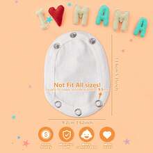 1/2/3/4/5/6/7/8/9/10pcs Baby Romper Extension Pieces, Infant Extender Pads, Suitable For Continuing To Use Outgrown Rompers And - White - View 4