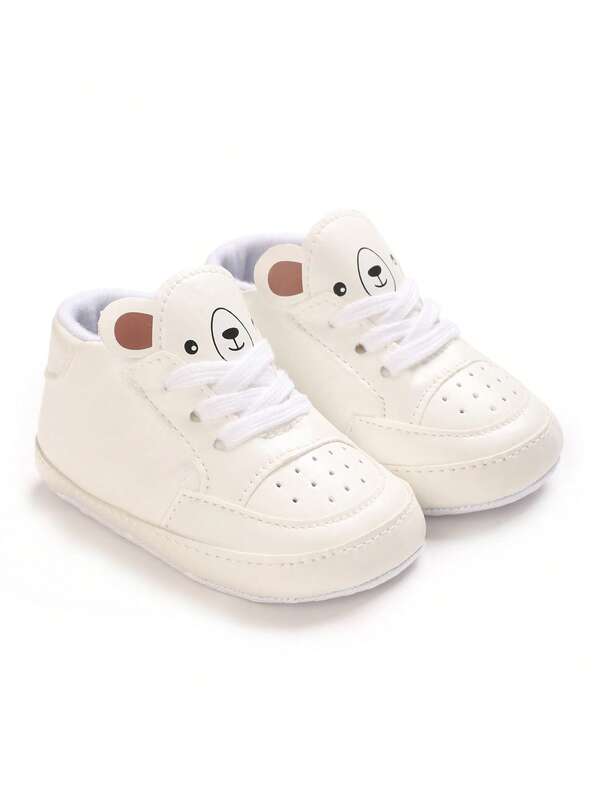 0–1 Jahre alte Kleinkinderschuhe, süße modische Turnschuhe mit Schnürsenkeln, bequeme Kleinkinderschuhe mit weicher Unterseite, 0–1 Jahre alt