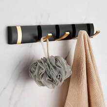1 pieza Organizador de pared plegable de uso pesado - Duradero y ahorra espacio - Soporte multiusos para abrigos, toallas, llaves y ropa - Fácil de montar para el baño, la puerta trasera y el armario - Multicolor - Ver 9