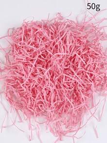 10 جرام / 50 جرام / 100 جرام من حشو الهدايا من ورق الرافيا المقطع لتعبئة وتغليف صناديق الهدايا لأعياد الميلاد والزفاف والكريسماس وحفلات الخطوبة والديكور والمستلزمات المكتبية - متعدد الألوان - مشاهدة 17