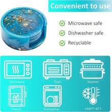 1 件/套 DIY 圆形方形杯垫硅胶模具环氧树脂杯垫收纳盒树脂模具手工树脂杯垫铸造模具 - 白色 - 查看 8