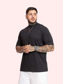 Kit 2 Oversized Premium Cotton T-Shirts Street Style Father's Day Gift - Svarta och blå jeans - Visa 7