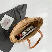 New Versatile Summer Straw Bag Women's Single Shoulder Hand-Woven Large Capacity - Lạc đà - Xem 4