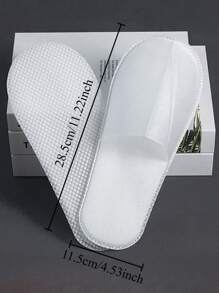 20 Paar Einweg-Hausschuhe, weiche & bequeme Gästehausschuhe mit rutschfesten Sohlen, geeignet für Hotels, Zuhause und Reisen - atmungsaktiv mit dicker Polsterung.