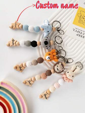 1pc Personalized Woman Keychain,Leather Bag Charm,Custom Birth Flower Keyring With Name Engraved, Gifts For Her, Him, Birthday Gift, Christmas Holiday Gift Engraved, Fashionable, Colorful, Vintage, Cute, Adorable, Grandparents, Children For Graduation, For Weddings, For Winter, For Fall/Autumn Treasure Finds, Winter Fashion, Christmas Gift, Christmas Decorations