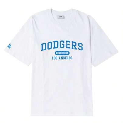 MLB Áo thun tay ngắn dáng rộng unisex, thoải mái, thích hợp mặc hàng ngày, đi làm, chơi thể thao và giải trí, Mã sản phẩm: 3ATSV0243-07WHS