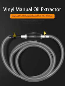 1pc Portable PVC Soft Tube Manual Fuel Transfer Pump, Suitable For Car, Motorcycle, Fish Tank, Oil, Gasoline, Liquid Transfer, Easy To Use, No Electricity Required, Fuel Transfer Tool, Fashionable Metal Finish, Manual Water Pump