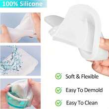 1 件/套 DIY 圆形方形杯垫硅胶模具环氧树脂杯垫收纳盒树脂模具手工树脂杯垫铸造模具 - 白色 - 查看 6