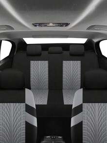 Juego de 9 piezas de fundas para asientos de coche para todas las estaciones - Tela de poliéster texturizada con relieve diagonal antideslizante para asientos delanteros y traseros - Fácil de instalar y limpiar - Adecuado para una variedad de modelos de coche, incluyendo sedán, SUV, etc. - Multicolor - Ver 8