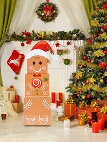 3 件套圣诞堆叠礼盒套装，圣诞场景可堆叠礼盒，带有圣诞老人、雪人、姜饼人、雪人、麋鹿、精灵图案，充满活力的冬季装饰，圣诞派对装饰，圣诞树装饰用品，家居圣诞饰品，圣诞装饰，装饰，冬季装饰，圣诞派对礼品， - 彩色 - 查看 11