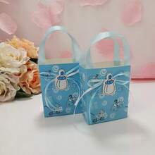 12pcs/Set Baby Shower Favors Gift Bags, Baby Shower Party Goodie Bags, Birthday Party Favor Bags, Blue Sweet Return Gifts Bags,Cute Cartoon Baby Bottles And Bows Party Decoration - Multicolor - View 15