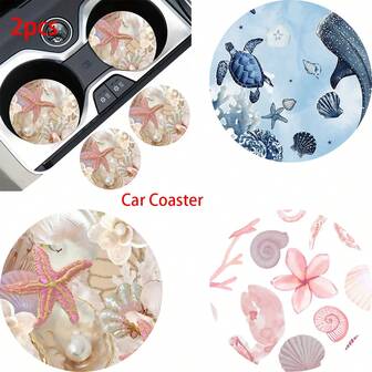 2 piezas Posavasos de coche elegantes y duraderos, de secado rápido y antideslizantes