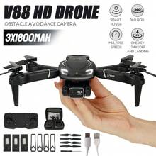 Dual-Lens Drone Remote Control Drone Six-Axis Gyroscope 5GHz Anti-Interference Supports Custom Routes 720° Omnidirectional Obstacle Avoidance Function - 黑色 - 查看 11